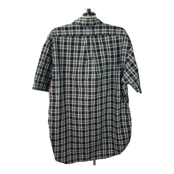 Ralph Lauren Black White Plaid Blake Men's Short Sleeve Shirt Large - Picture 2 of 3